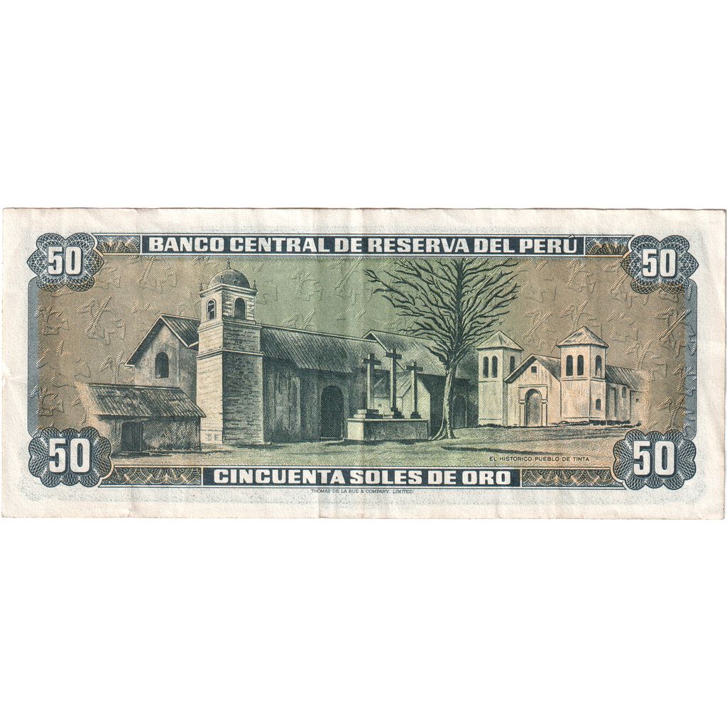 Peru, 50 Soles De Oro, 1977-12-15, EF(40-45)