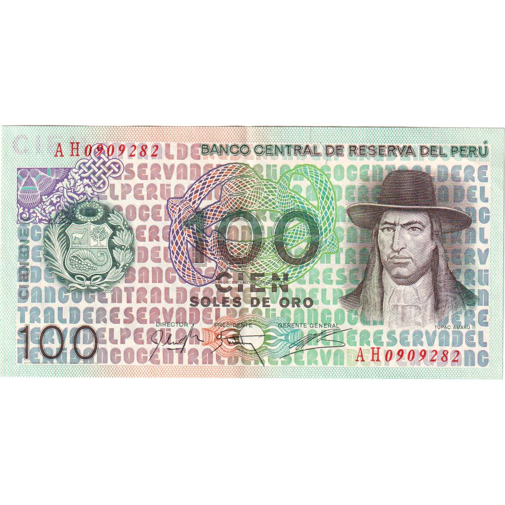 Perù, 100 Soles De Oro, 1976-07-22, SPL-