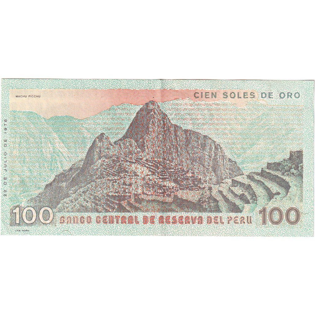 Perù, 100 Soles De Oro, 1976-07-22, SPL-