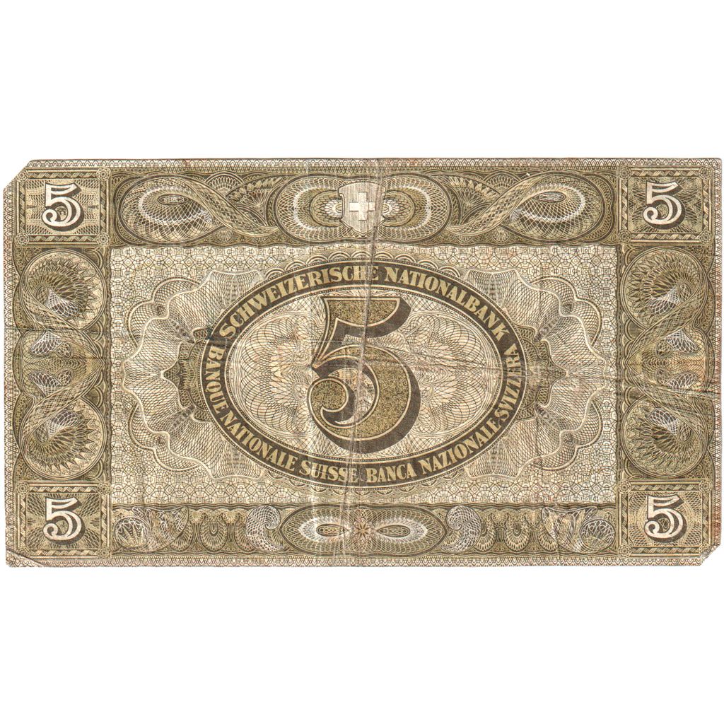 Suiza, 5 Franken, 1947-10-16, BC