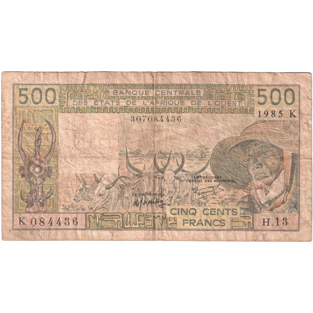 Estados da África Ocidental, 500 Francs, VF(30-35)