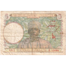 Africa occidentale francese, 5 Francs, Undated (1943), MB