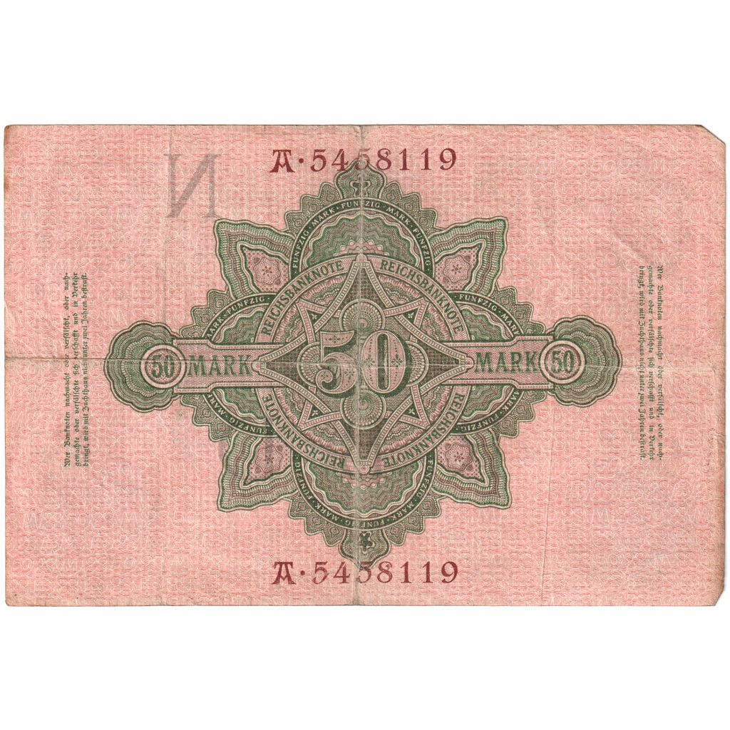 Alemanha, 50 Mark, 1910-04-21, AU(55-58)