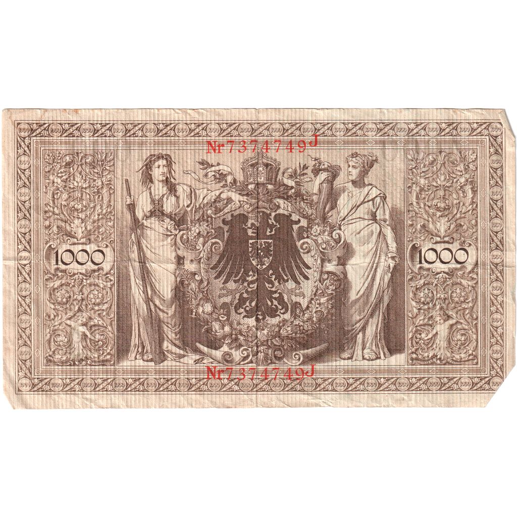 Alemanha, 1000 Mark, 1910-04-21, VF(20-25)