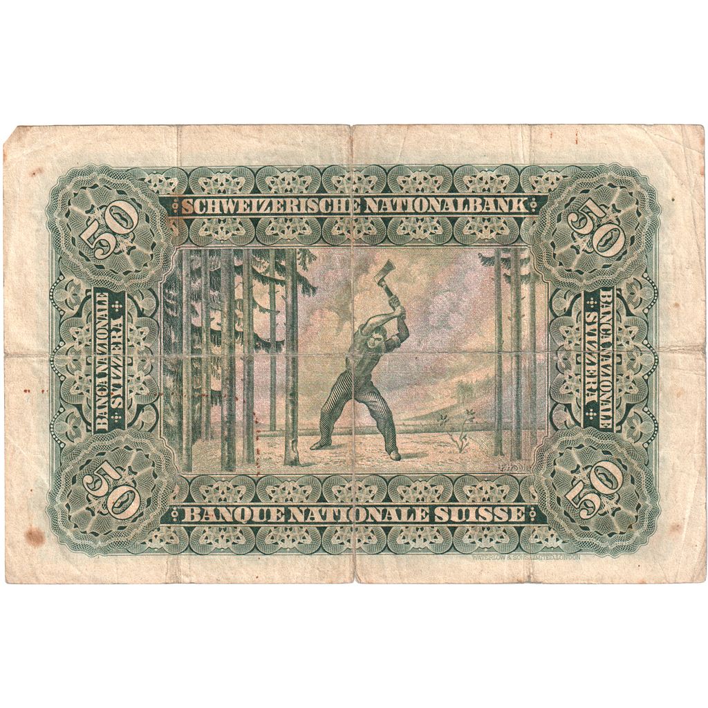Switzerland, 50 Franken, 1939-03-17, VF(20-25)