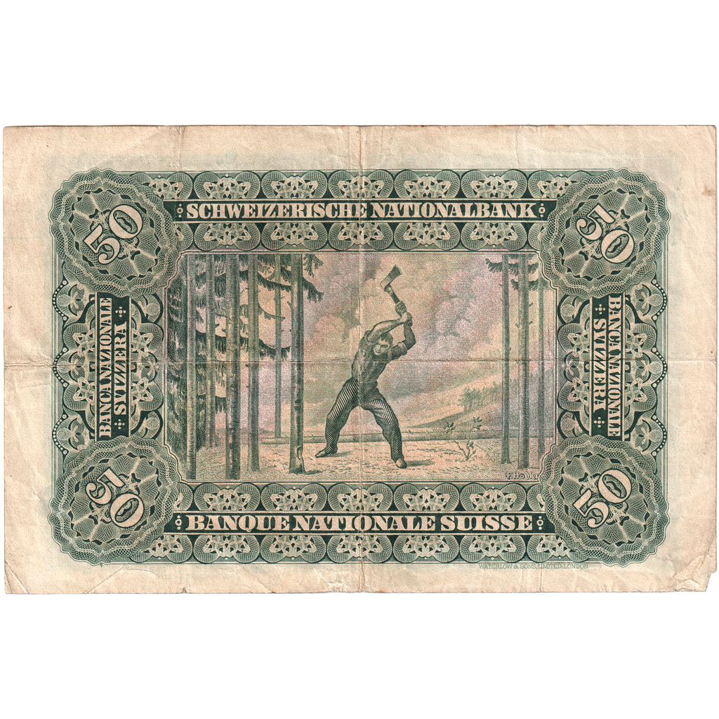 Switzerland, 50 Franken, 1939-08-03, VF(20-25)
