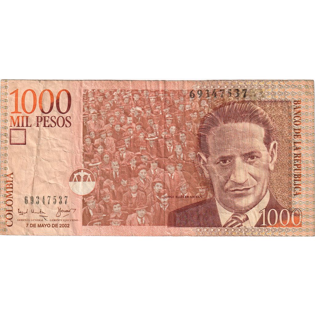 Colombia, 1000 Pesos, 2011-06-11, TB+