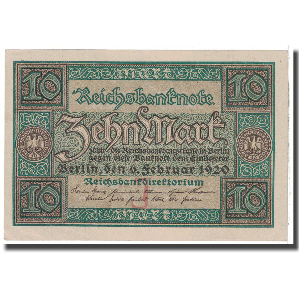 Banknote, Germany, 10 Mark, 1920, 1920-02-06, KM:67a, UNC(63)