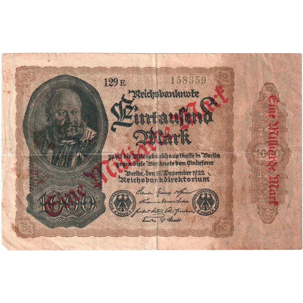 Alemania, 1000 Mark, 1922-12-15, BC