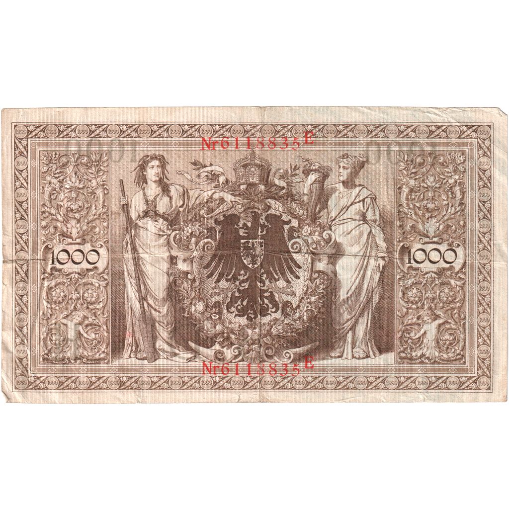 Alemania, 1000 Mark, 1910-04-21, BC+