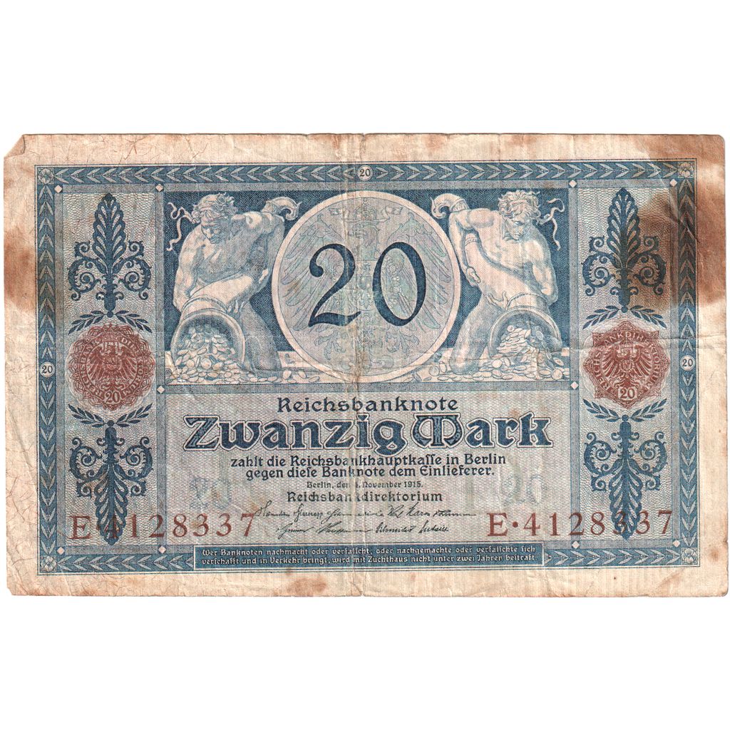 Alemania, 20 Mark, 1915-11-04, RC