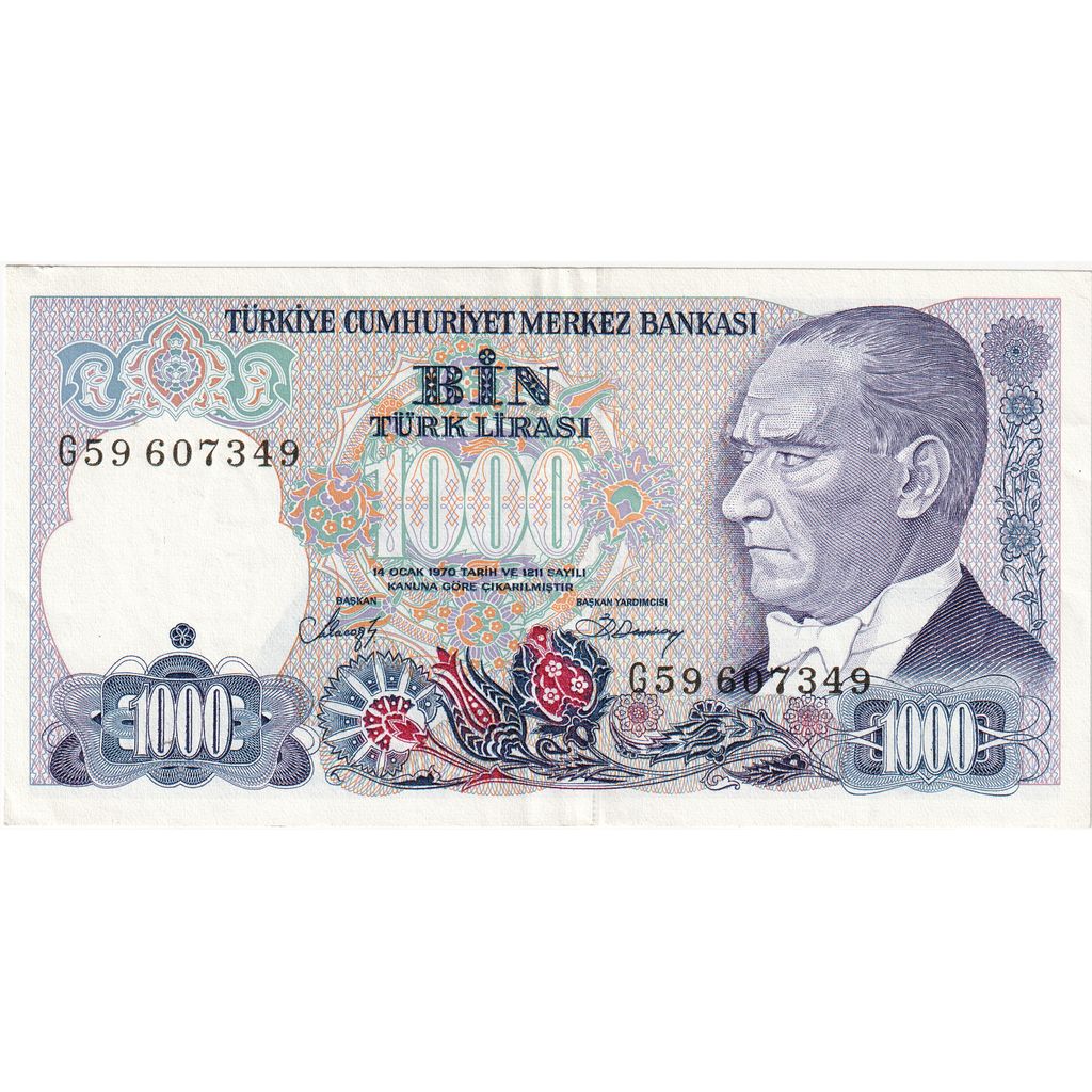Turquia, 1000 Lira, UNC(65-70)