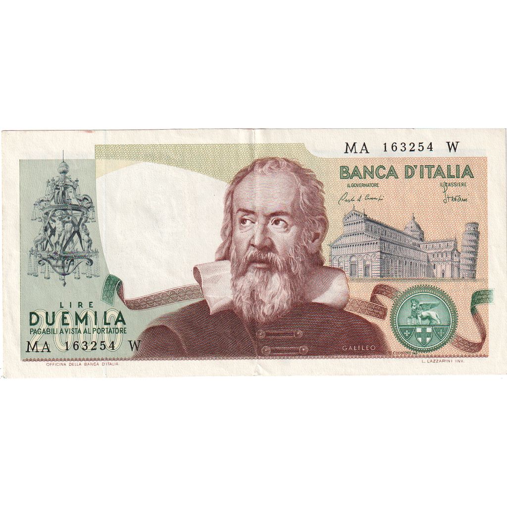 Itália, 2000 Lire, 1973-09-10, AU(55-58)