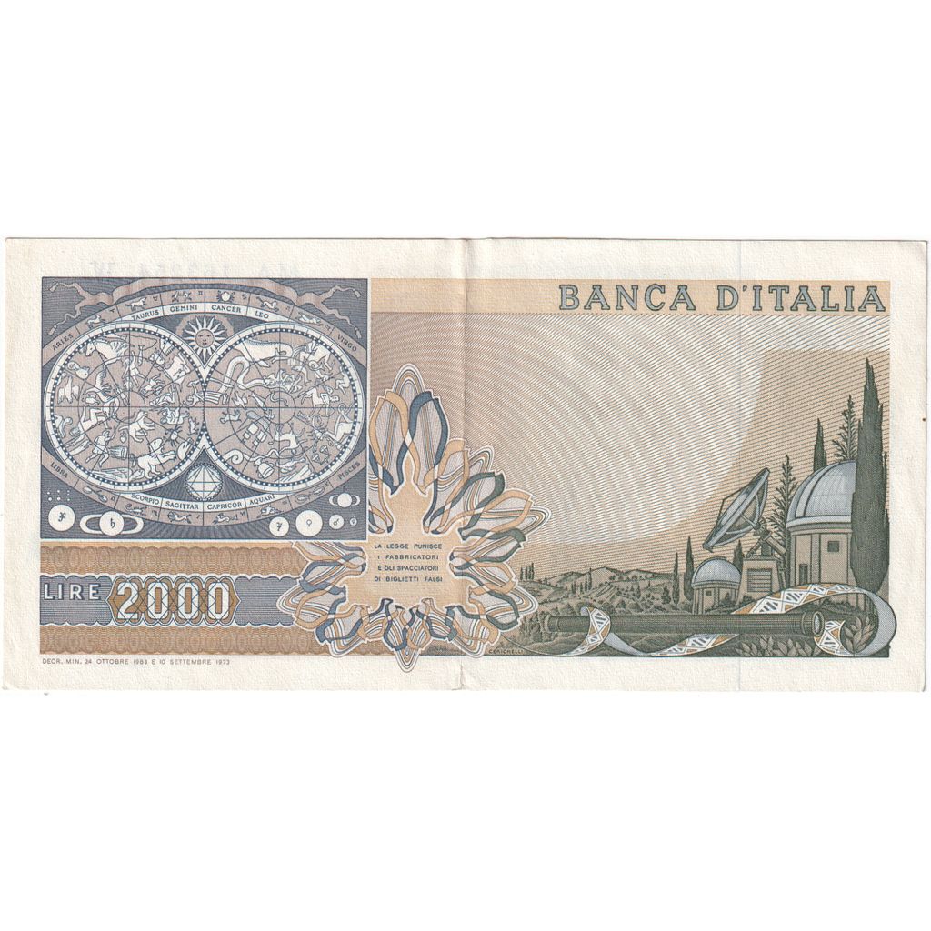 Itália, 2000 Lire, 1973-09-10, AU(55-58)