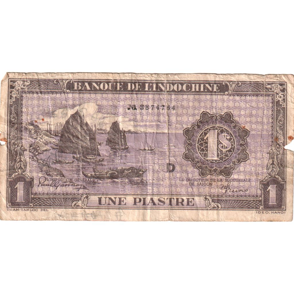 Indocia Francese, 1 Piastre, MB
