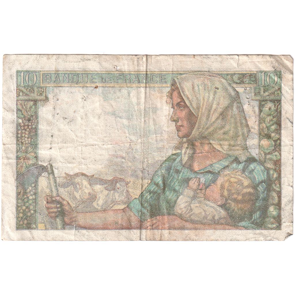 France, 10 Francs, Mineur, 1949-04-07, U.191, VF(30-35)