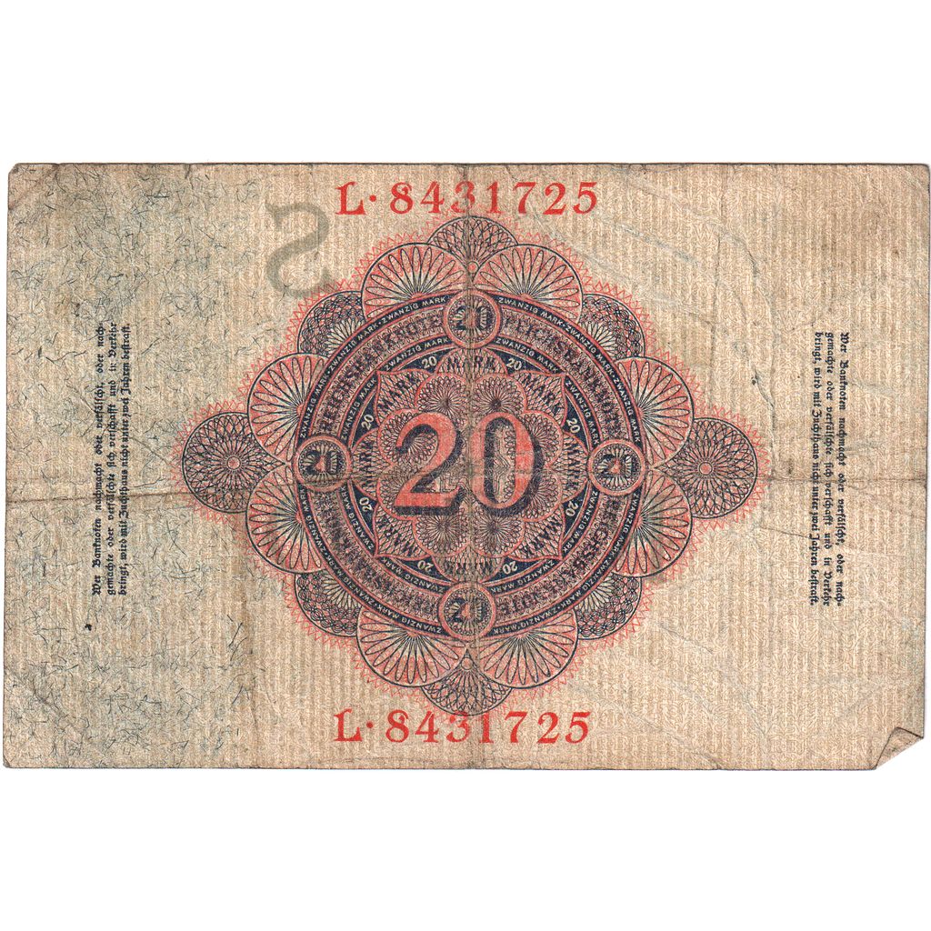 Duitsland, 20 Mark, 1914-02-19, TB
