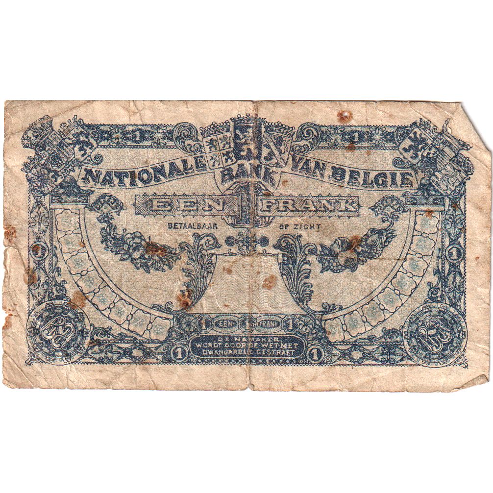 Belgique, 1 Franc, 1920-03-31, B