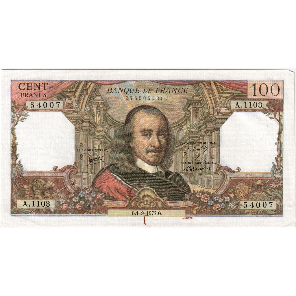 France, 100 Francs, Corneille, 1977-09-01, A.1103, EF(40-45)