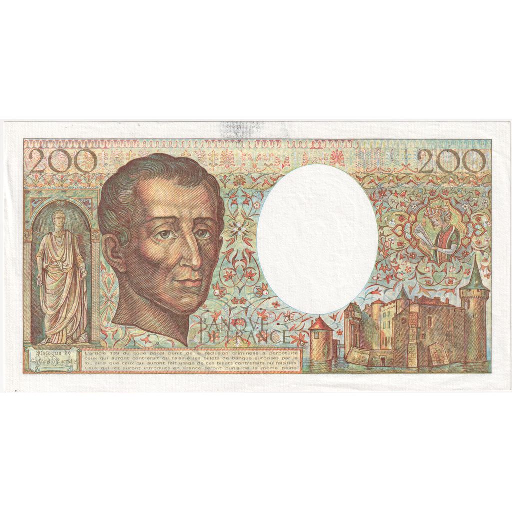 France, 200 Francs, Montesquieu, A.068, EF(40-45)