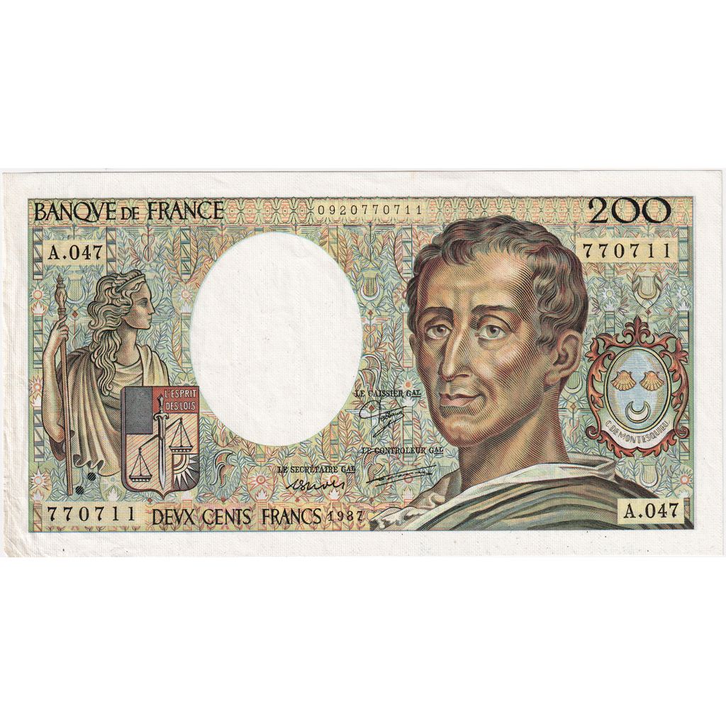 France, 200 Francs, Montesquieu, A.047, EF(40-45)