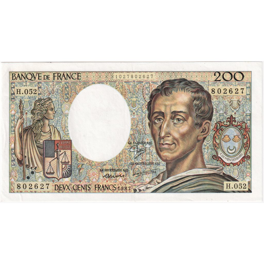 Francia, 200 Francs, Montesquieu, H.052, MBC