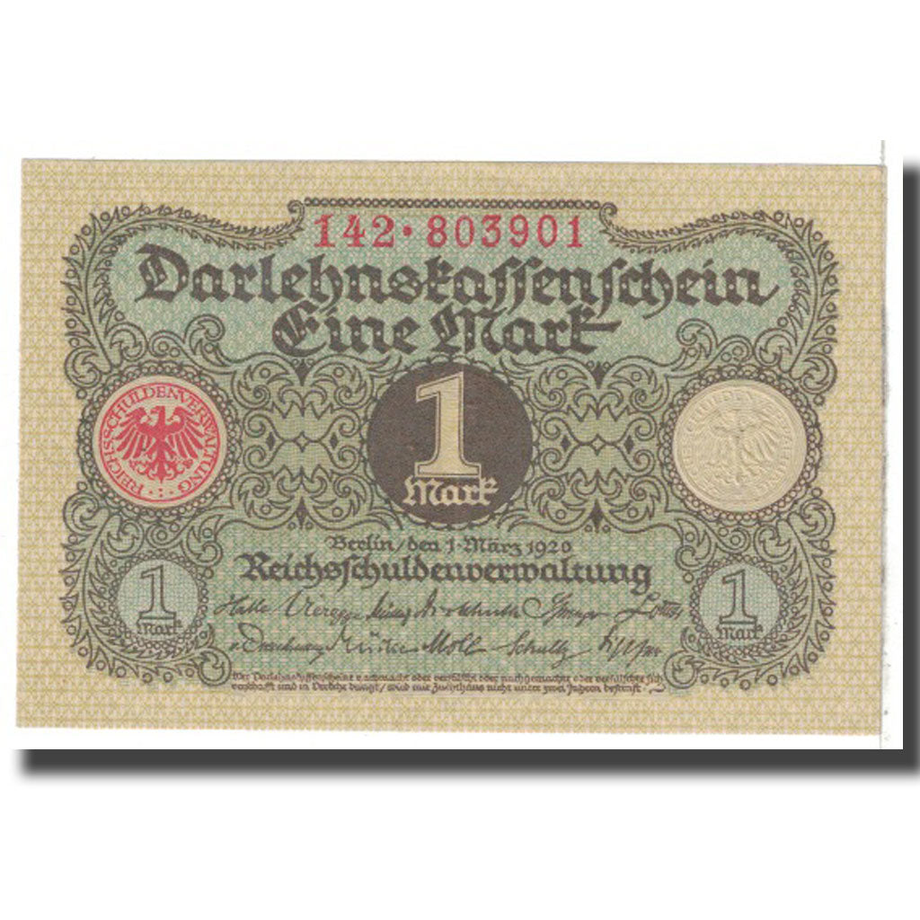Billete, 1 Mark, 1920, Alemania, 1920-03-01, KM:58, UNC
