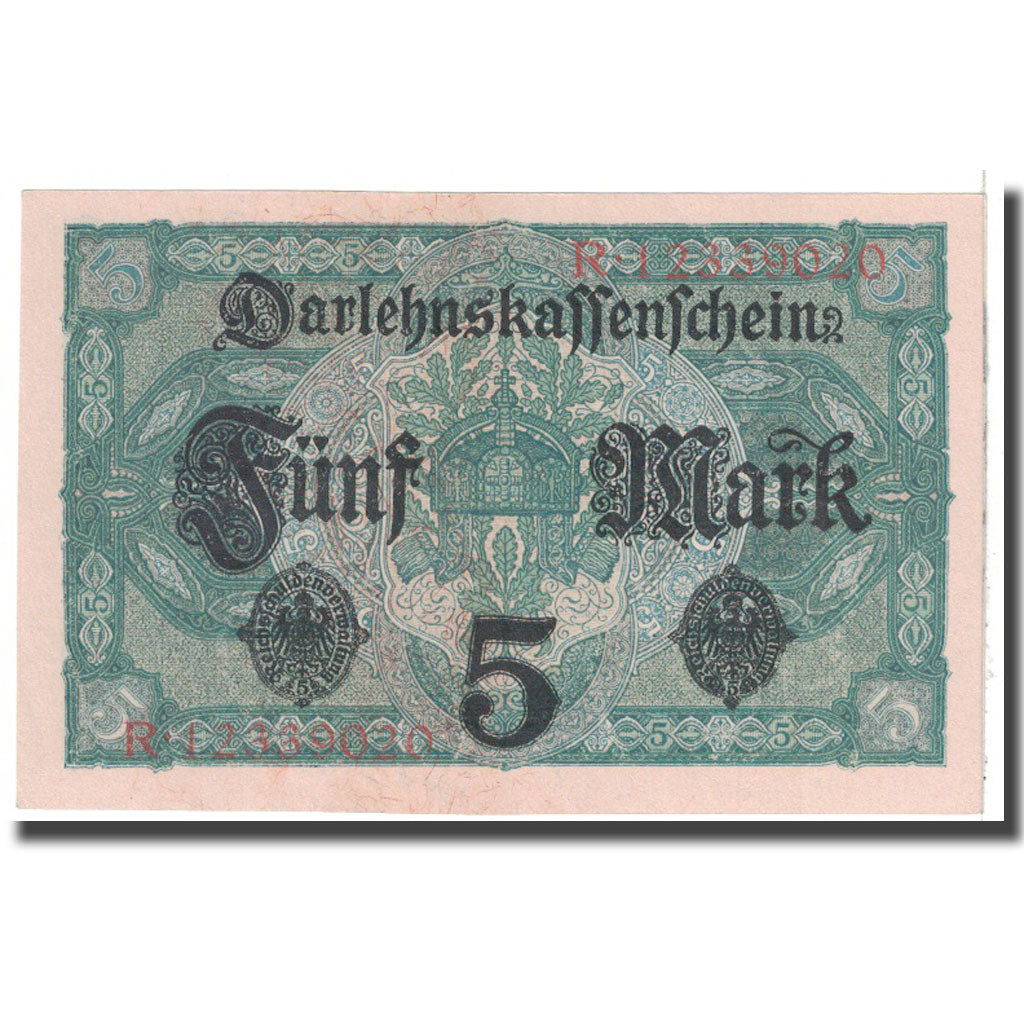 Banknote, Germany, 5 Mark, 1917, 1917-08-01, KM:56b, UNC(63)