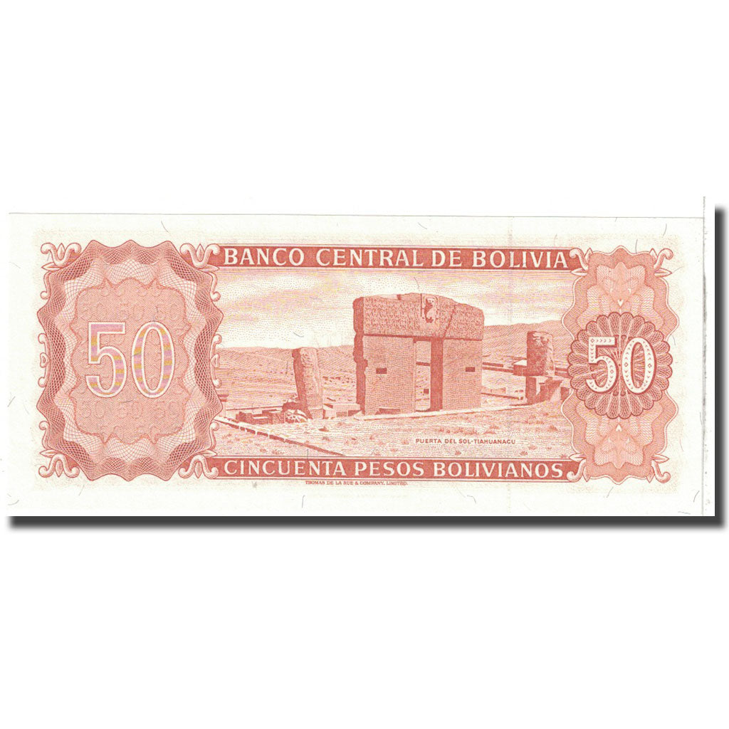 Billet, Bolivie, 50 Pesos Bolivianos, 1962, 1962-07-13, KM:162a, NEUF