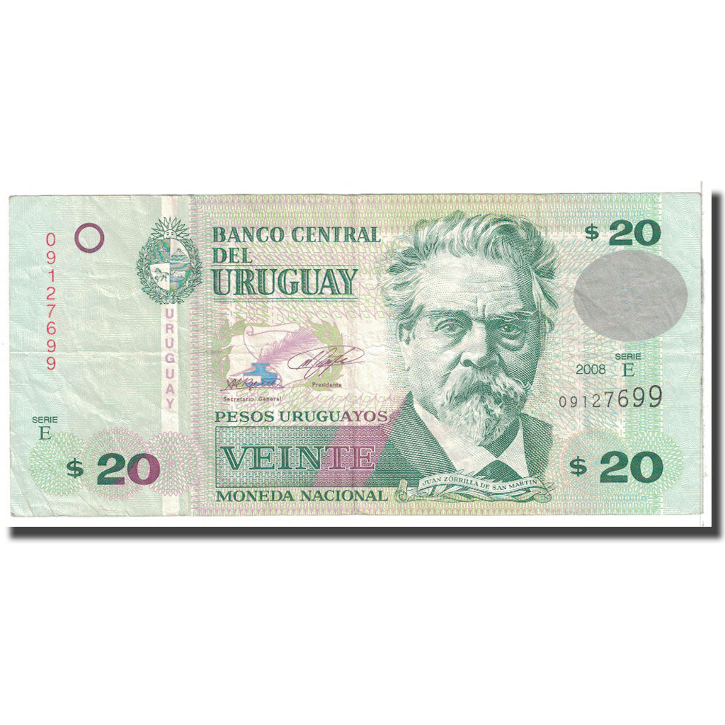 Banknote, Uruguay, 20 Pesos Uruguayos, 2008, KM:86a, EF(40-45)