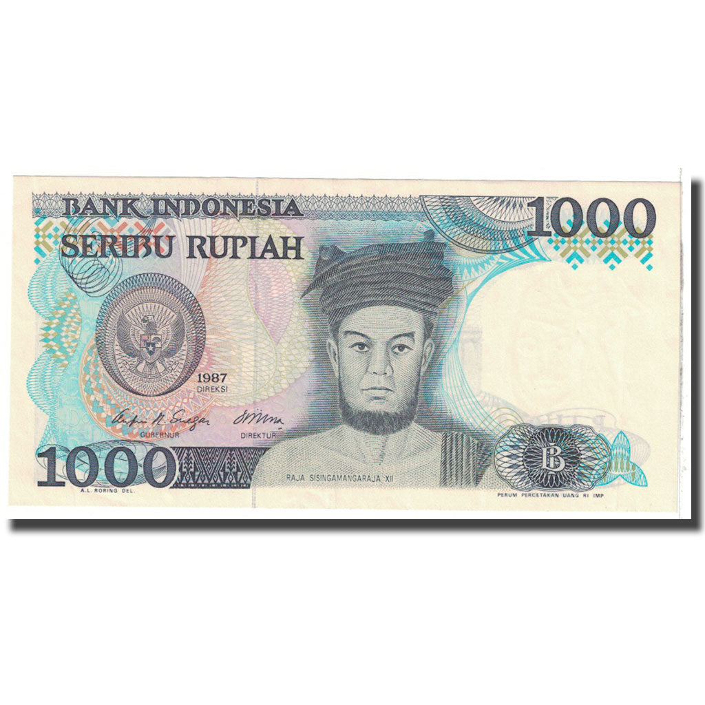Banknot, Indonesia, 1000 Rupiah, 1987, Undated, KM:124a, UNC(65-70)