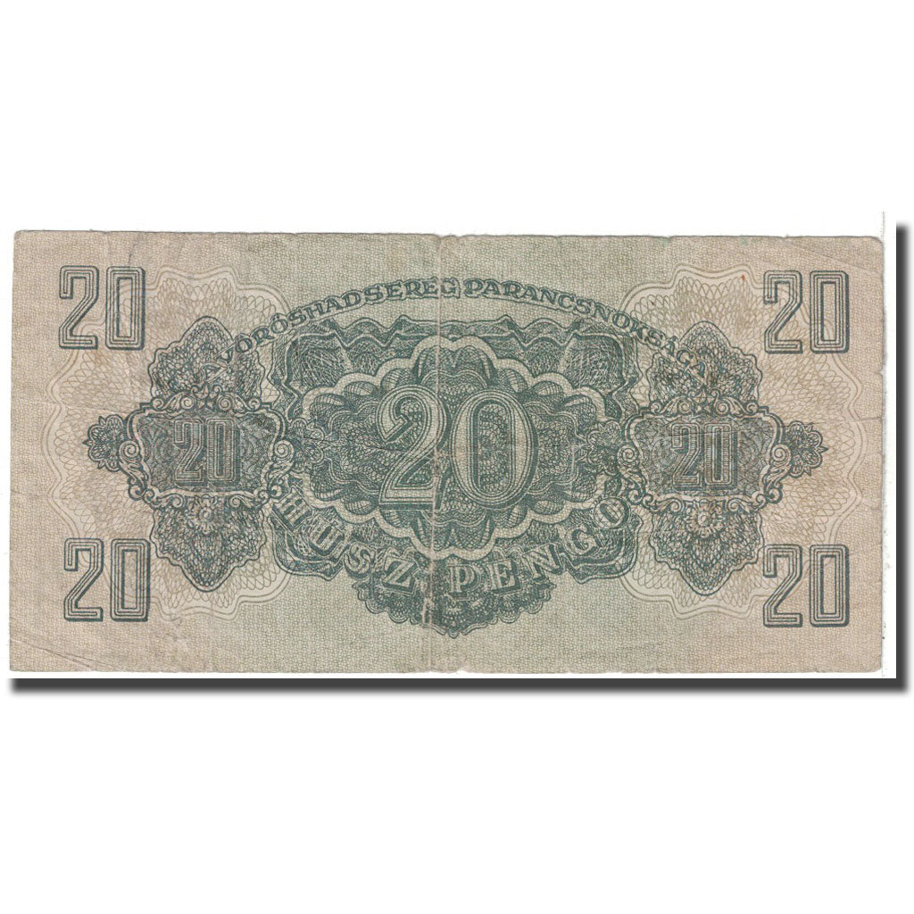 Banknote, Hungary, 20 Pengö, 1944, KM:M6b, VG(8-10)