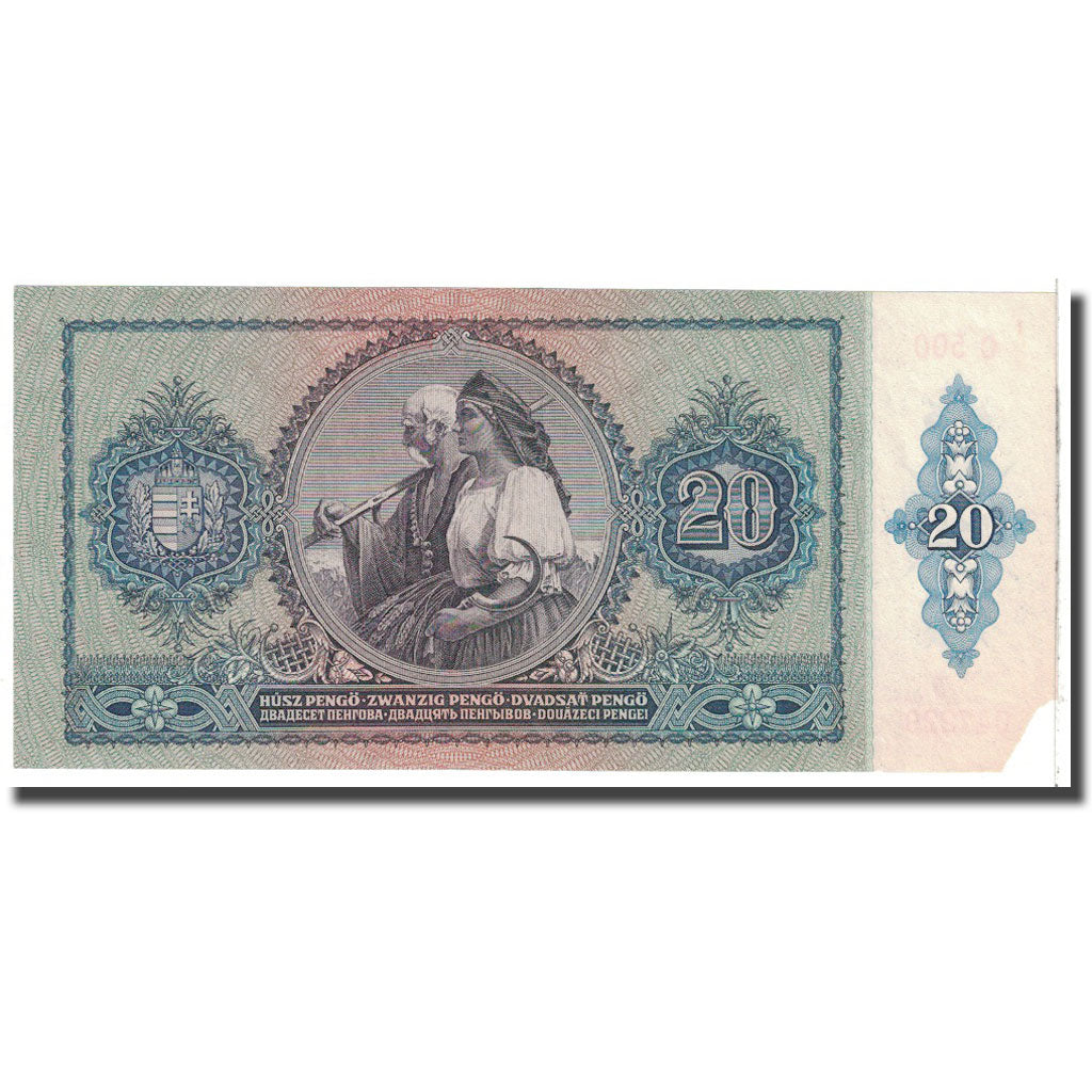 Banknot, Węgry, 20 Pengö, 1941, 1941-01-15, KM:109, VF(20-25)