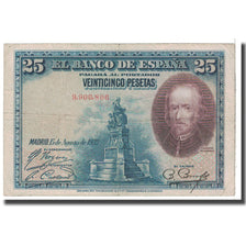 Banknote, Spain, 25 Pesetas, 1928, 1928-08-15, KM:74b, VF(20-25)