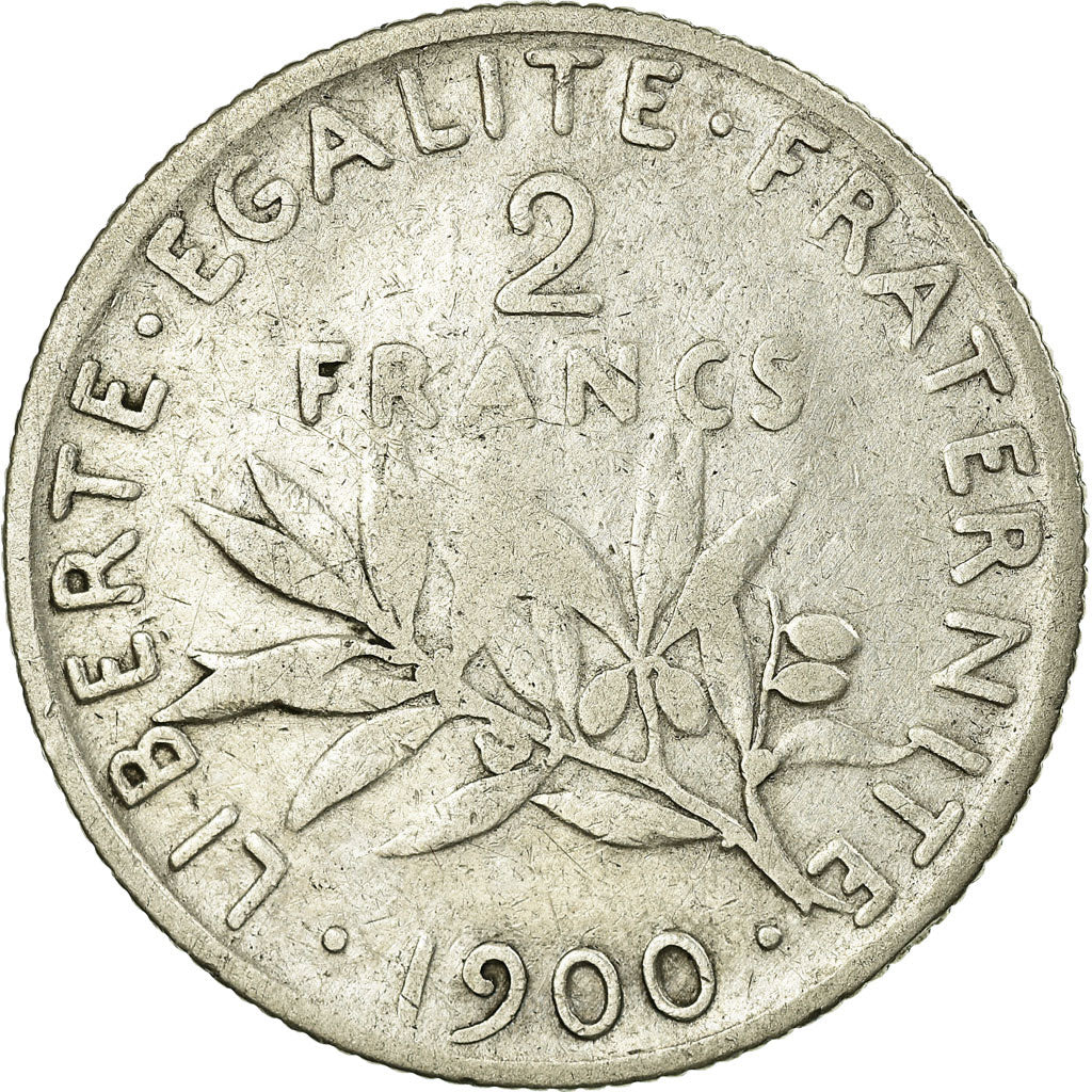 Coin, France, Semeuse, 2 Francs, 1900, Paris, VF(20-25), Silver, Gadoury:532