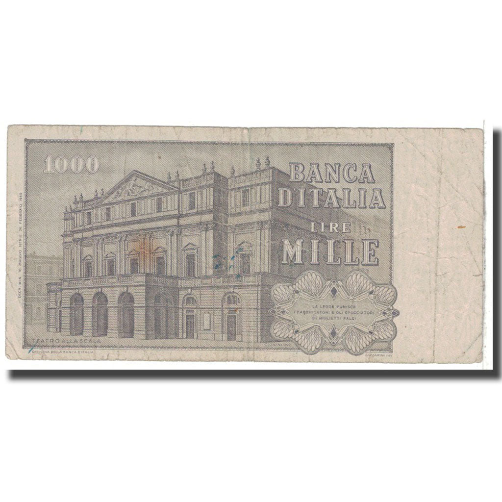 Geldschein, Italien, 1000 Lire, 1979, 1979-05-10, KM:101f, SGE