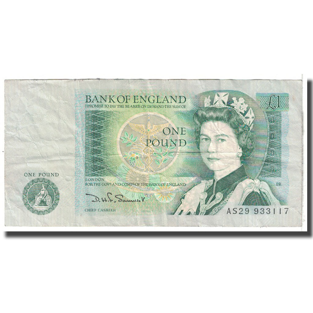 Biljet, Groot Bretagne, 1 Pound, KM:377a, TB