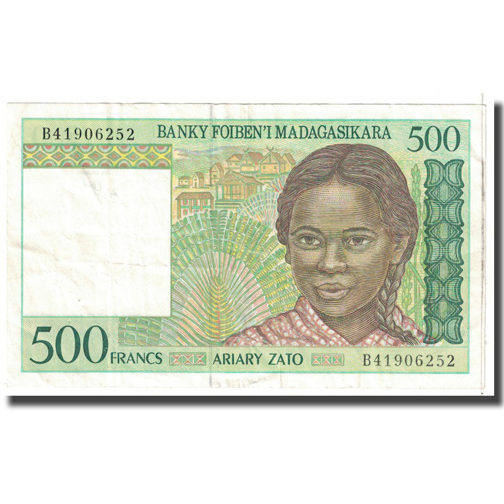Banknote, Madagascar, 500 Francs = 100 Ariary, 1994, KM:75b, EF(40-45)
