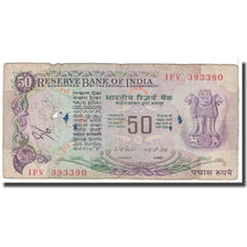 Banknot, India, 50 Rupees, Undated, Undated, KM:84a, VG(8-10)
