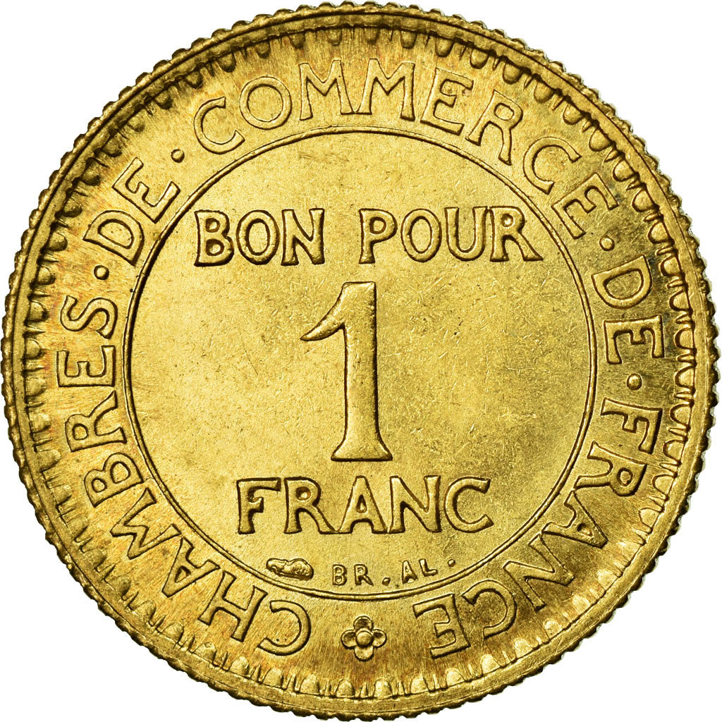 Coin, France, Chambre de commerce, Franc, 1922, MS(60-62), Aluminum-Bronze