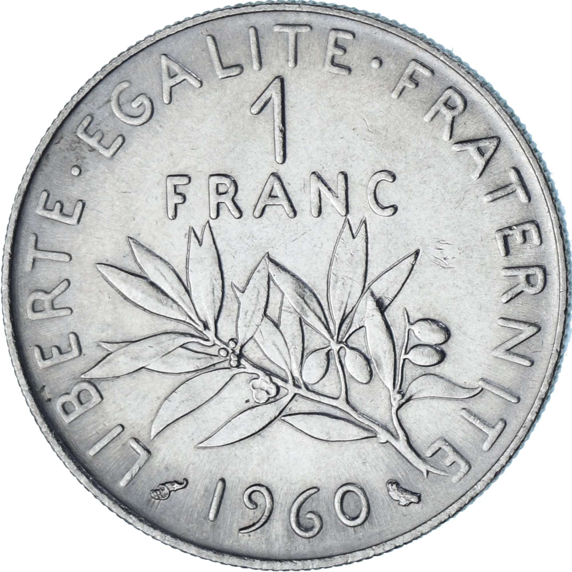Moneta, Francia, Semeuse, Franc, 1960, Paris, SPL, Nichel, KM:925.1