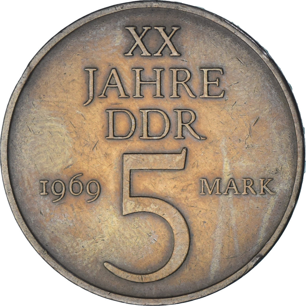 Coin, GERMAN-DEMOCRATIC REPUBLIC, 5 Mark, 1969, AU(50-53), Nickel-Bronze