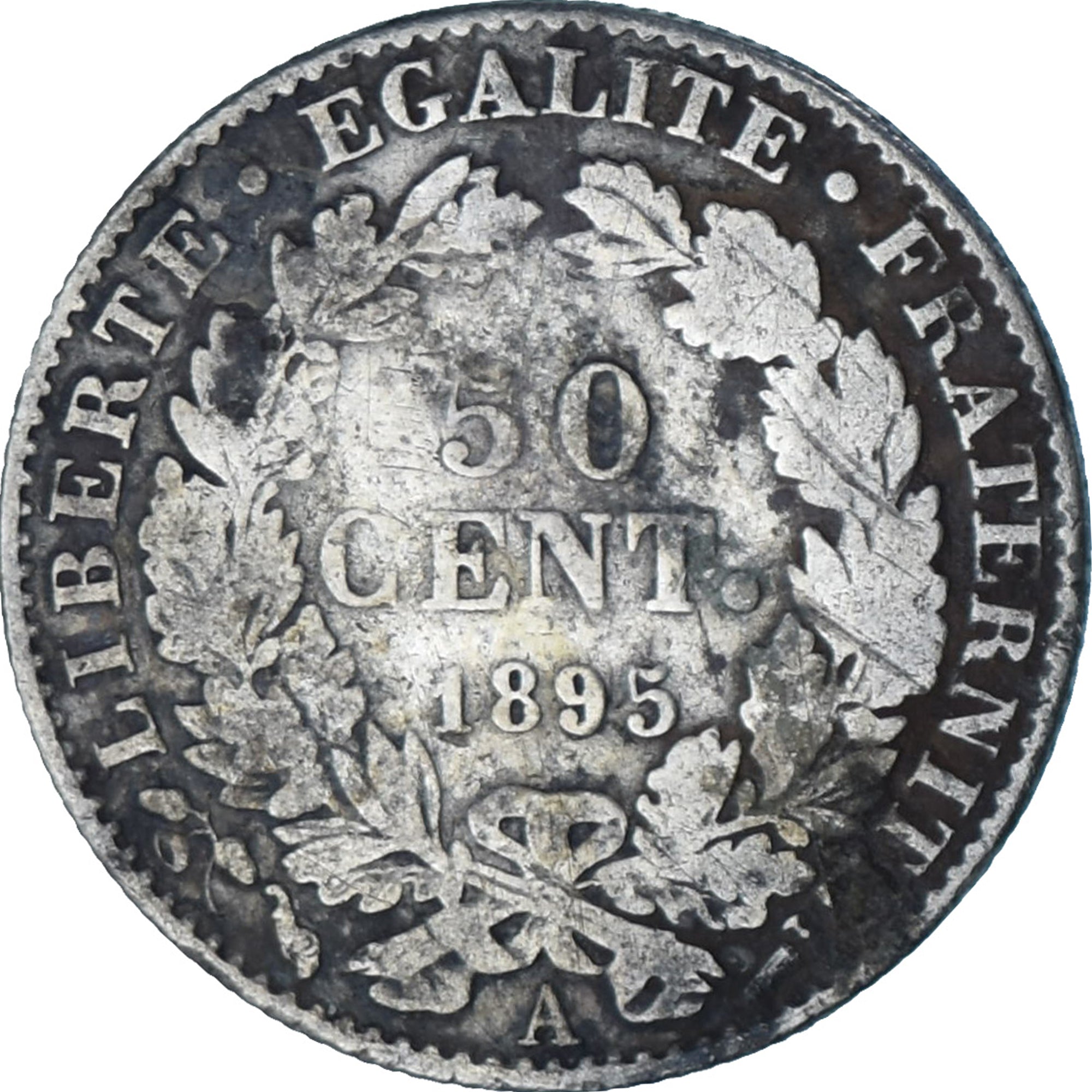 Coin, France, Cérès, 50 Centimes, 1895, Paris, VF(20-25), Silver, KM:834.1