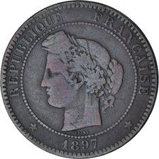 Coin, France, Cérès, 10 Centimes, 1897, Paris, VF(30-35), Bronze, KM:815.1