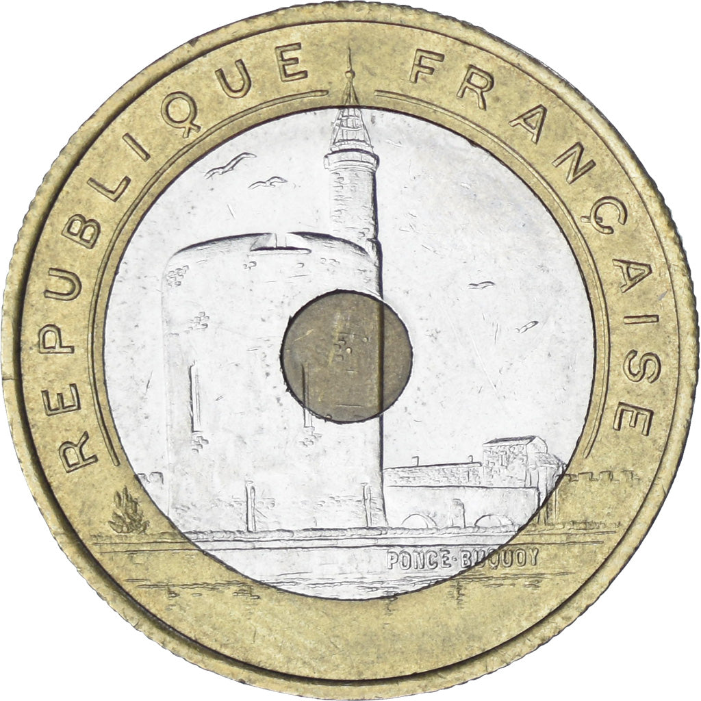 França, Jeux Méditerranéens, 20 Francs, 1993, AU(55-58), Trimetálico