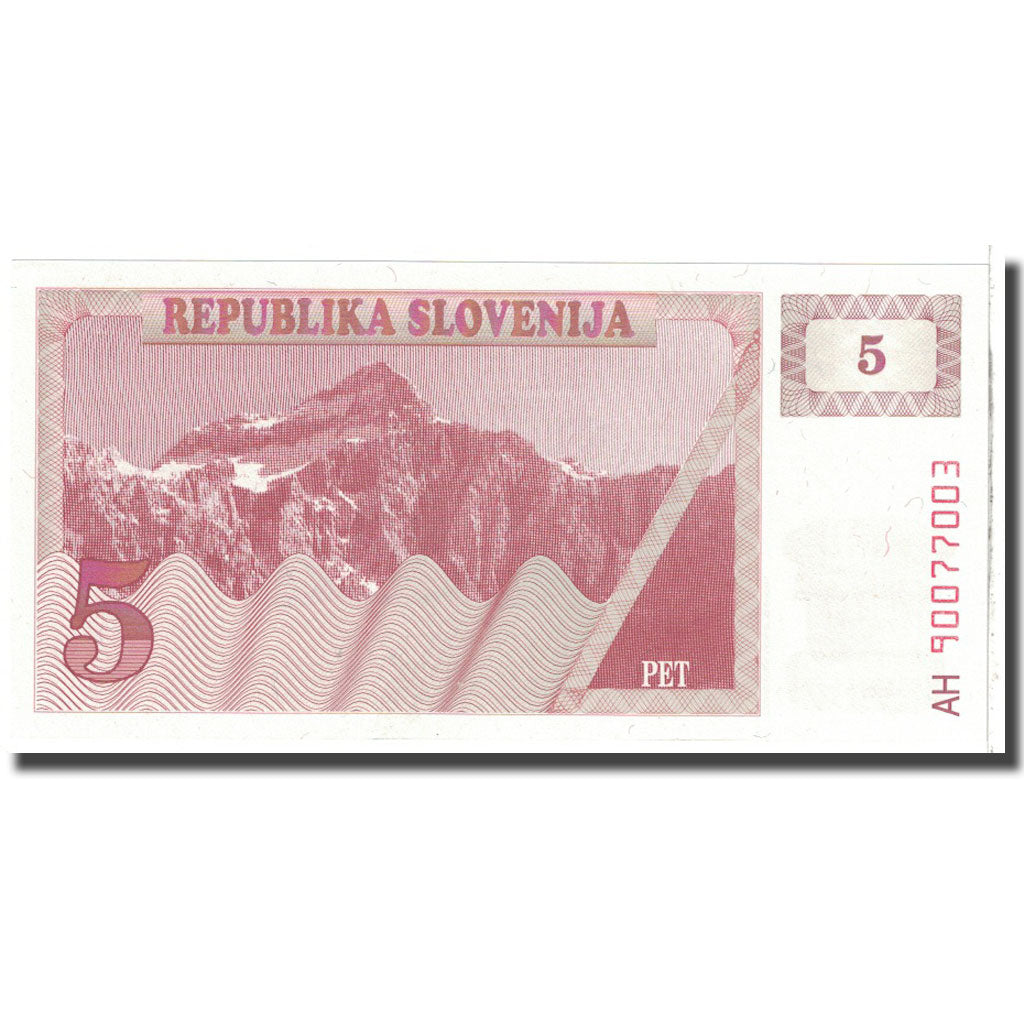 Banknote, Slovenia, 5 (Tolarjev), KM:3a, UNC(65-70)