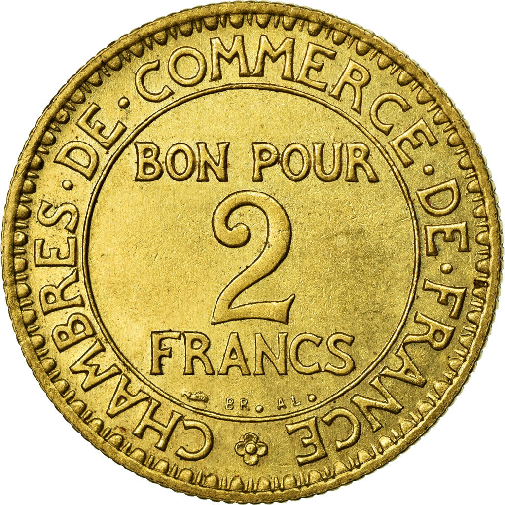 Coin, France, Chambre de commerce, 2 Francs, 1922, Paris, MS(60-62)