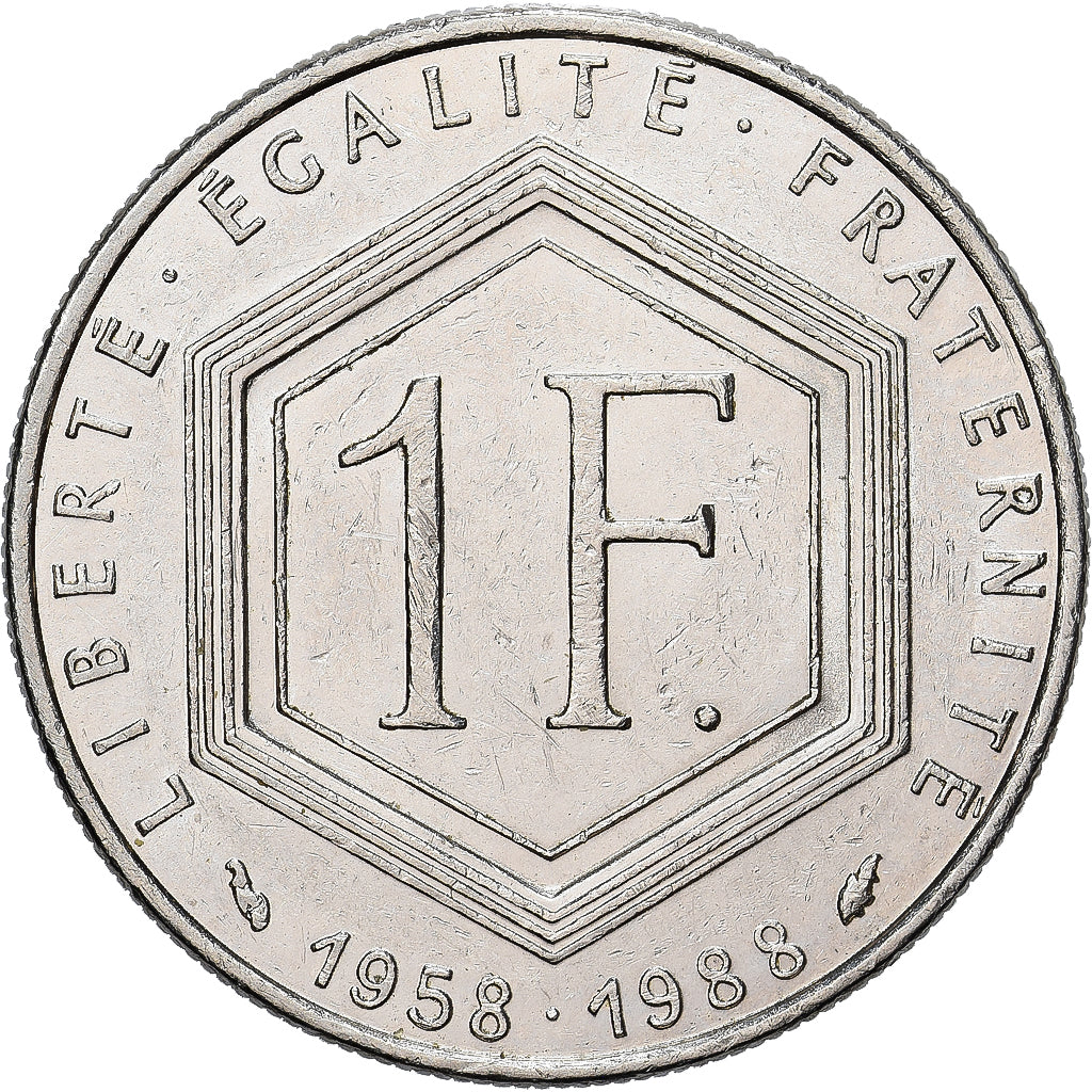 France, Charles de Gaulle, Franc, 1988, Paris, TTB, Nickel, Gadoury:475, KM:963
