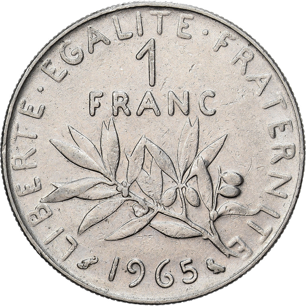France, Semeuse, Franc, 1965, Paris, TB+, Nickel, Gadoury:474, KM:925.2