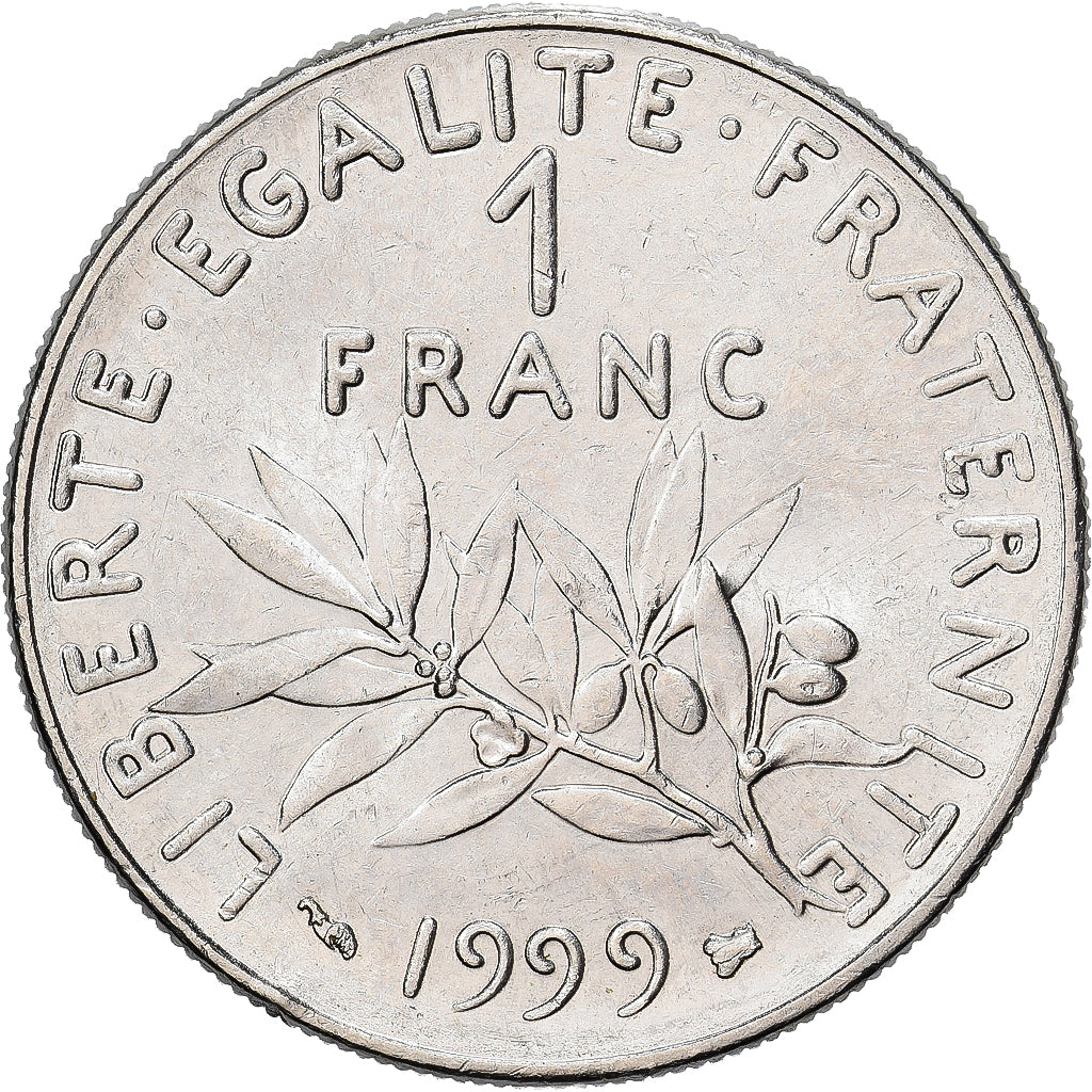 France, Semeuse, Franc, 1999, Paris, TTB, Nickel, Gadoury:474, KM:925.2